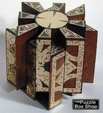 Movable Mahogany and Brass Hellraiser Puzzle Box Star Configuration